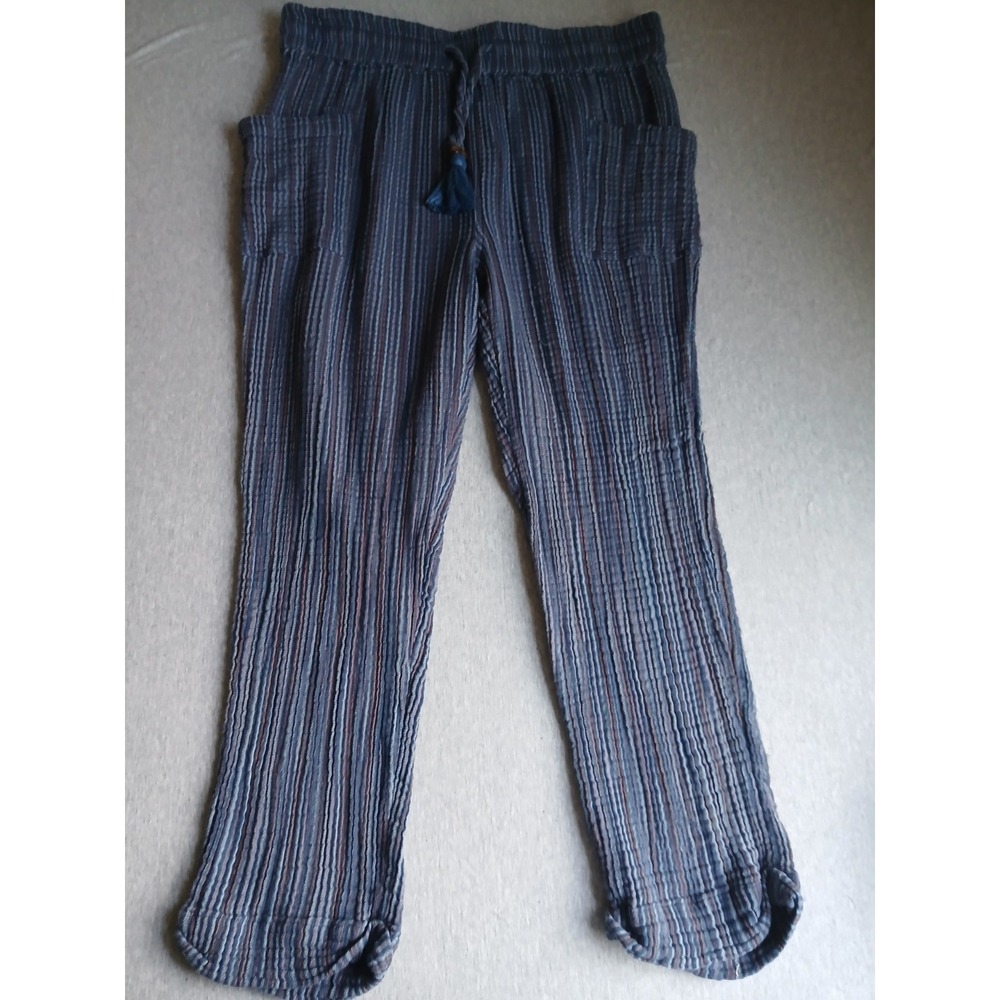 Sundance Pants Large Pull On Cotton Gauze Cottage Boho Bohemian Beach Resort